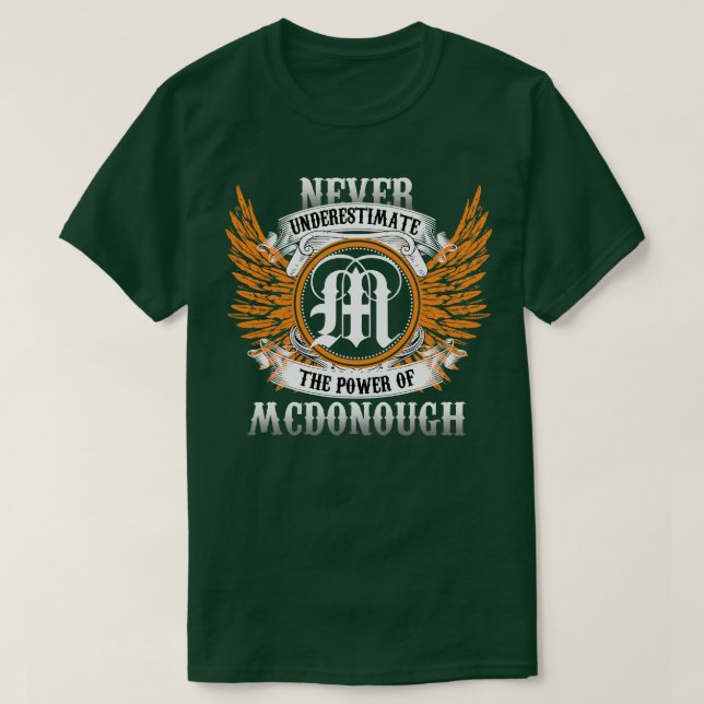 McDonough Name Shirt Unterschätzt niemals den Powe (Design vorne)