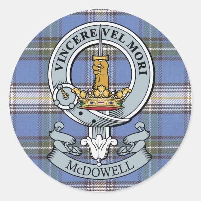 McDowell Wappen + Tartan Sticker Pack (Vorderseite)