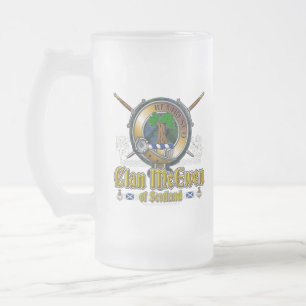 McEwen Clan Abzeichen Mattglas Bierglas