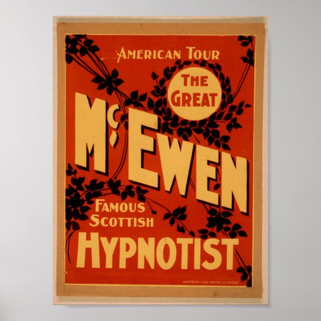 McEwen, "Hypnotist" Vintages Theater Poster (Vorne)