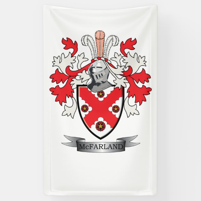 McFarland Familienwappen-Wappen Banner (Vertikal)