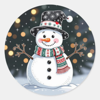McFlurry the Snowman Runder Aufkleber