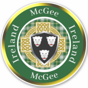 McGee Shield & Celtic Cross Personalisiert Aufkleber