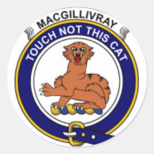 McGillivray-Familienwappen Runder Aufkleber