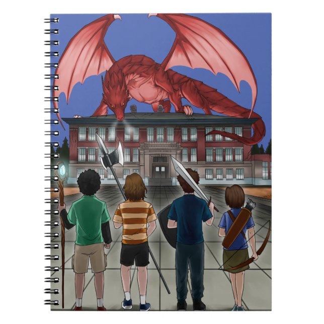 McGilvra DnD Club Kids vs. Dragon Spiral Notebook Notizblock (Vorderseite)