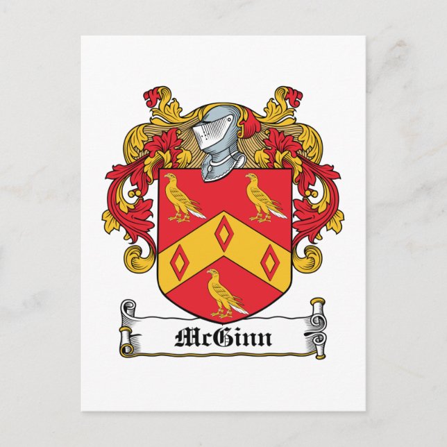 McGinn Familienwappen Postkarte (Vorderseite)