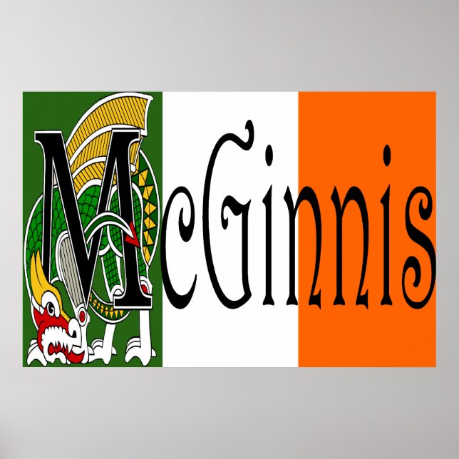 McGinnis Celtic Dragon Print Poster (Vorne)