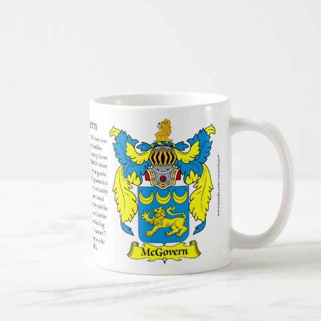 McGovern Familien-Wappen Kaffeetasse (Rechts)
