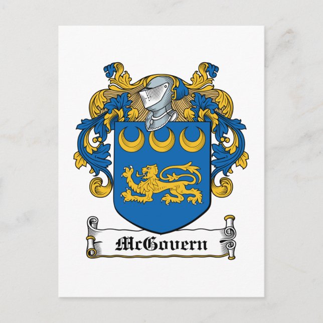 McGovern-Familienwappen Postkarte (Vorderseite)