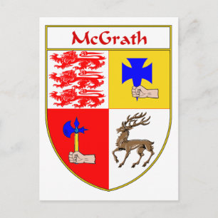 McGrath-Wappen/Familienwappen Postkarte