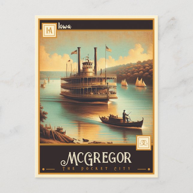 McGregor, Iowa | VINTAG Postkarte (Vorderseite)
