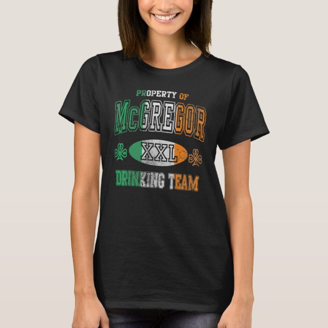 McGregor Irish Drinking Team St Patricks Day Irlan T-Shirt (Vorderseite)