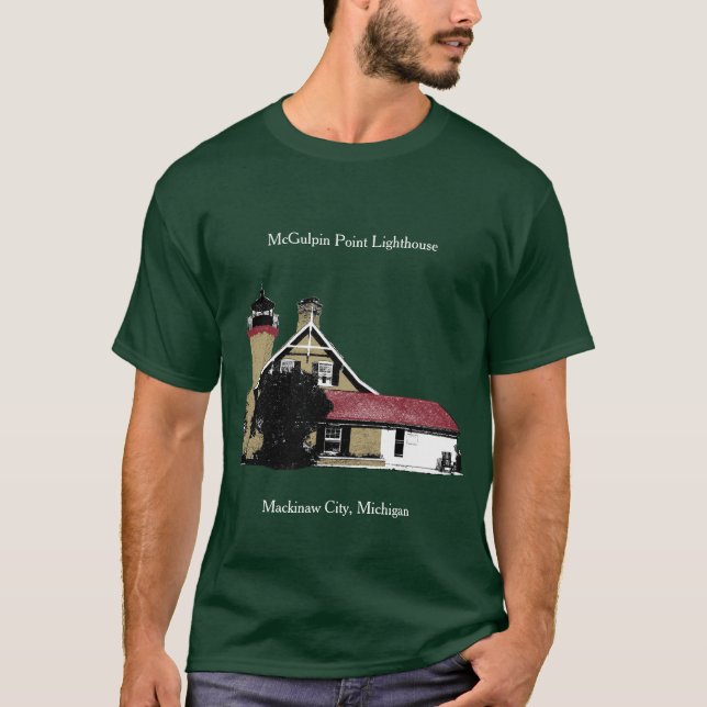 McGulpin Point Lighthouse dunkel T-Shirt (Vorderseite)