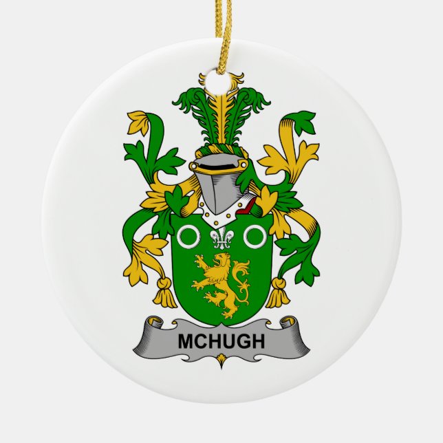 McHugh Familienwappen Keramik Ornament (Vorne)