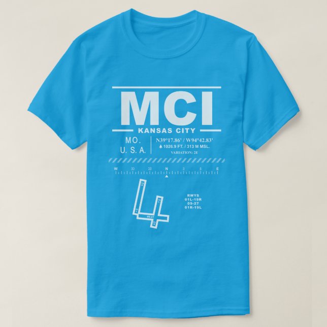 MCI T - Shirt Kansas City International Airport (Design vorne)
