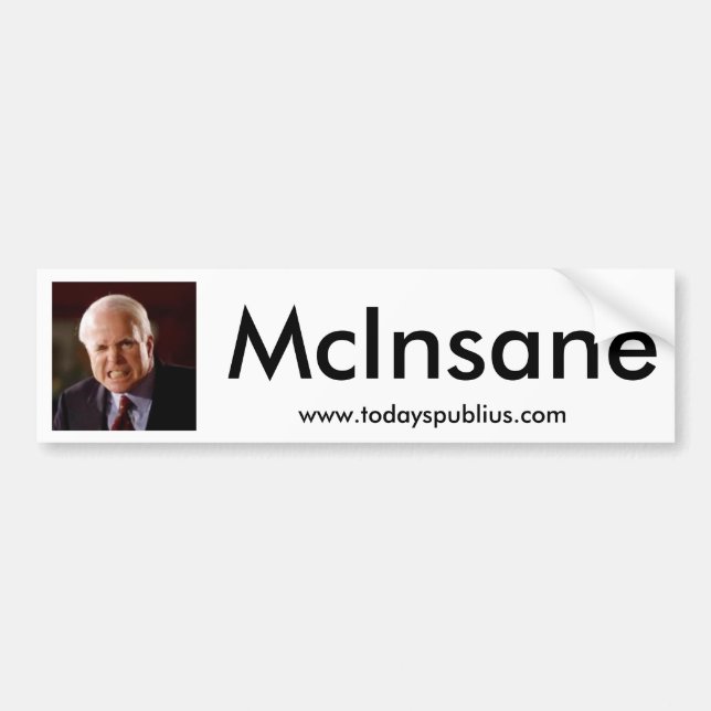 McInsane - John McCain Autoaufkleber (Vorne)