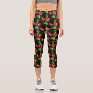 McIntosh Äpfel im Baummuster Capri Leggings