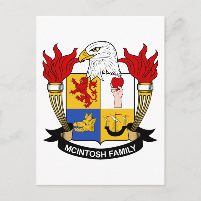 McIntosh-Familienwappen Postkarte (Vorderseite)