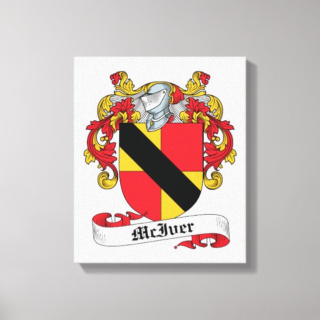McIver-Familienwappen Leinwanddruck (Vorderseite)