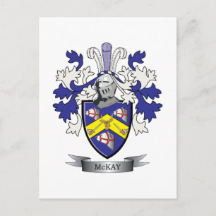 McKay Family Crest Coat of Arms Postkarte