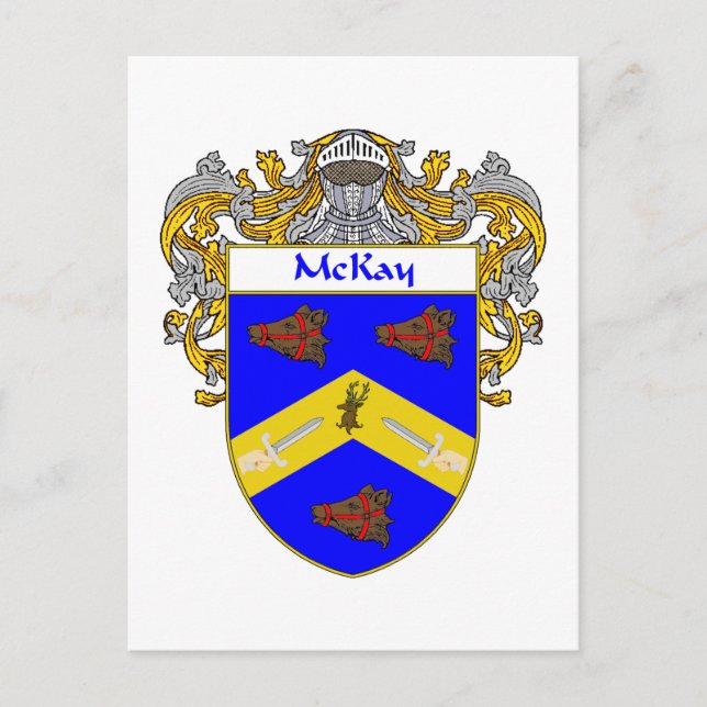 McKay-Wappen (mantled) Postkarte (Vorderseite)
