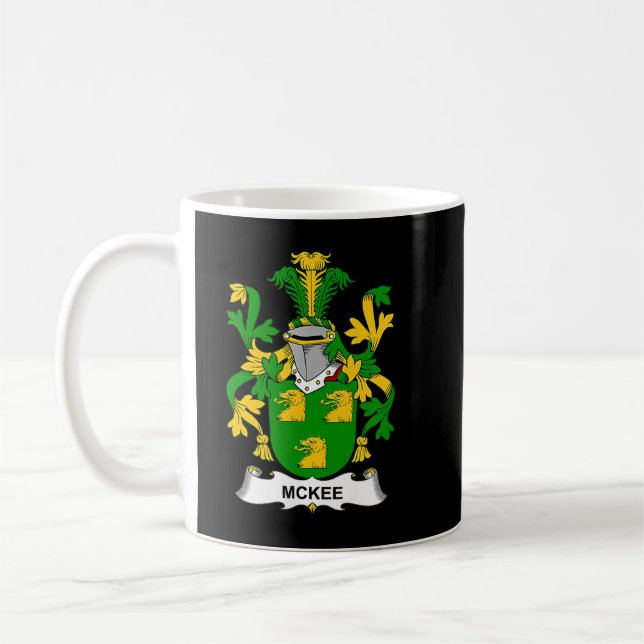 McKee Coat of Arms Familienwappen Kaffeetasse (Links)