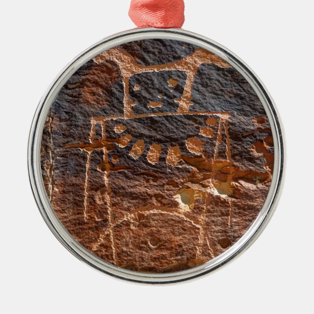 Mckee entspringt die Petroglyphe - frühlingshaft - Silbernes Ornament (Vorne)