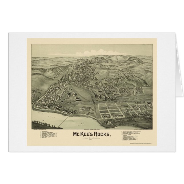McKees Felsen, panoramische Karte PAs - 1901 (Vorderseite (Horizontal))