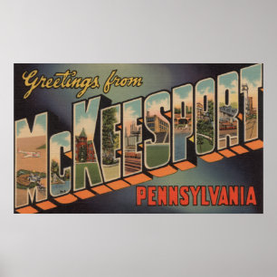 McKeesport, Pennsylvania - große Buchstabe-Szenen Poster