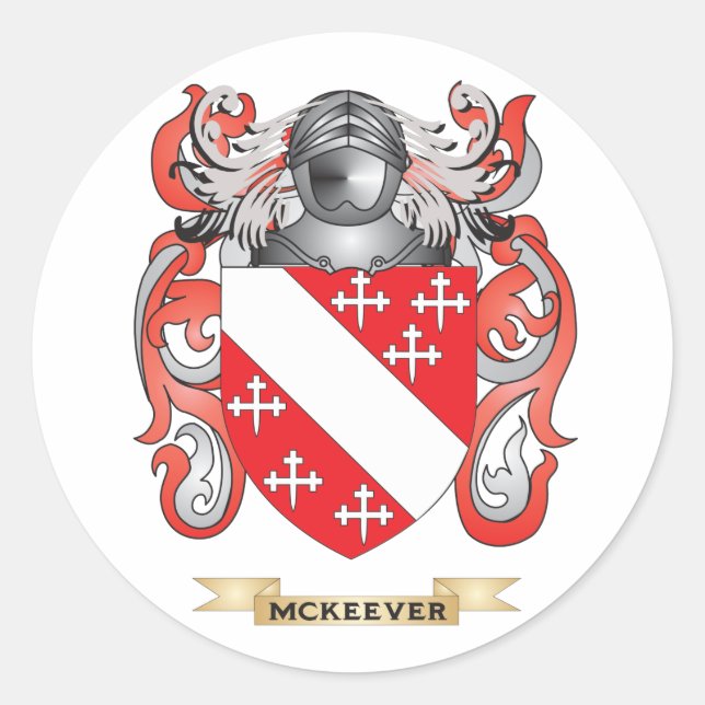 McKeever-Wappen (Familienwappen) Runder Aufkleber (Vorderseite)