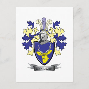 McKenzie Family Crest Coat of Arms Postkarte