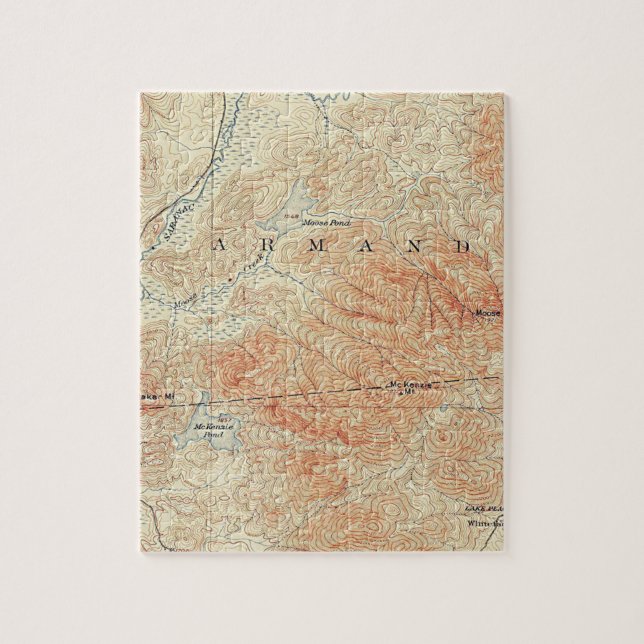 McKenzie und Elchteiche, McKenzie-Bergdetails Puzzle (Vertikal)