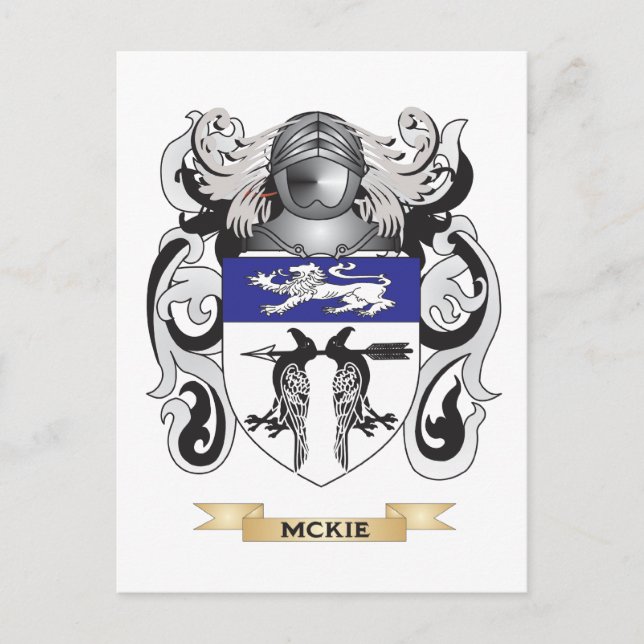 McKie-Wappen (Familienwappen) Postkarte (Vorderseite)