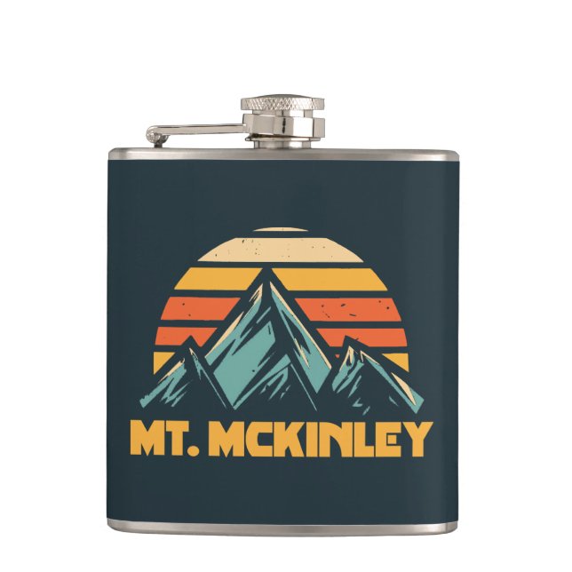 McKinley Alaska Retro Turquoise Flachmann (Vorderseite)