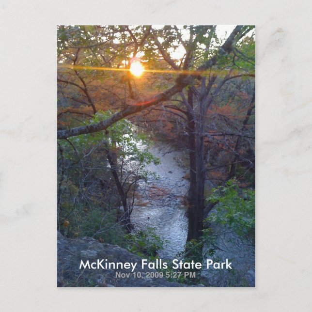 McKinney Falls Staat Park Postkarte (Vorderseite)