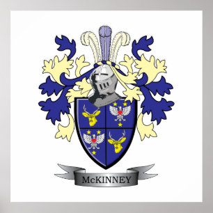McKinney Family Crest Coat of Arms Poster