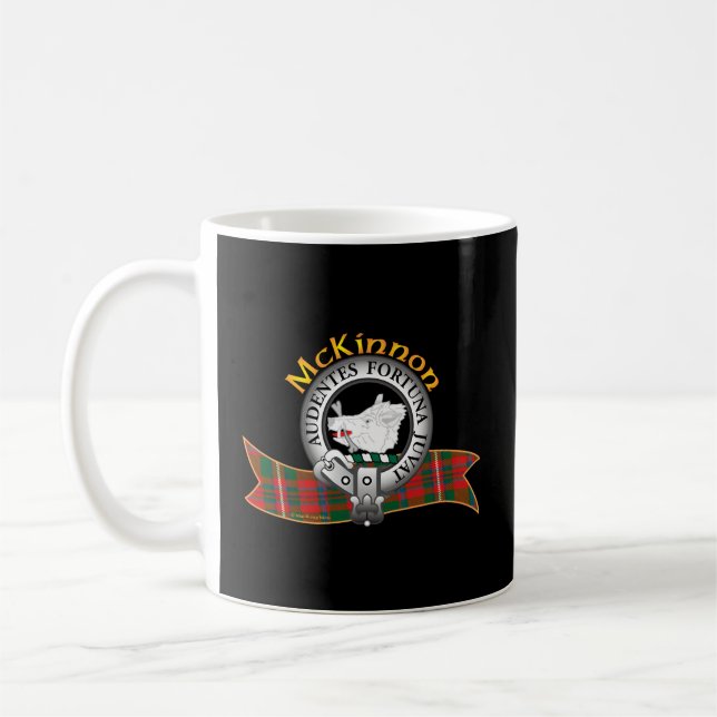 Mckinnon Clan Tan Wappen Motto Kaffeetasse (Links)