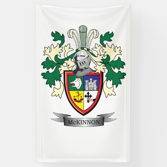 McKinnon Familienwappen-Wappen Banner (Vertikal)