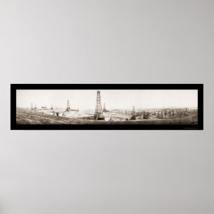 McKittrick Oil Field Foto 1910 Poster
