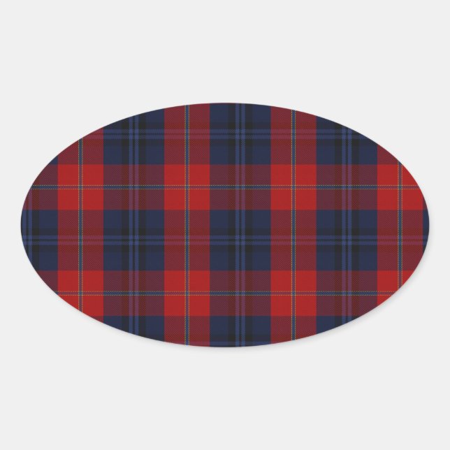 McKnight Clan Tartan Ovaler Aufkleber (Vorderseite)
