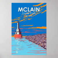 McLain Staat Park Michigan Vintag