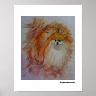 MClairArts PawLoversArt Spitz-Druck Poster