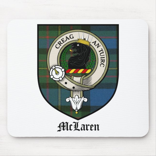 McLaren Clan-Wappen-AbzeichenTartan Mousepad (Vorne)