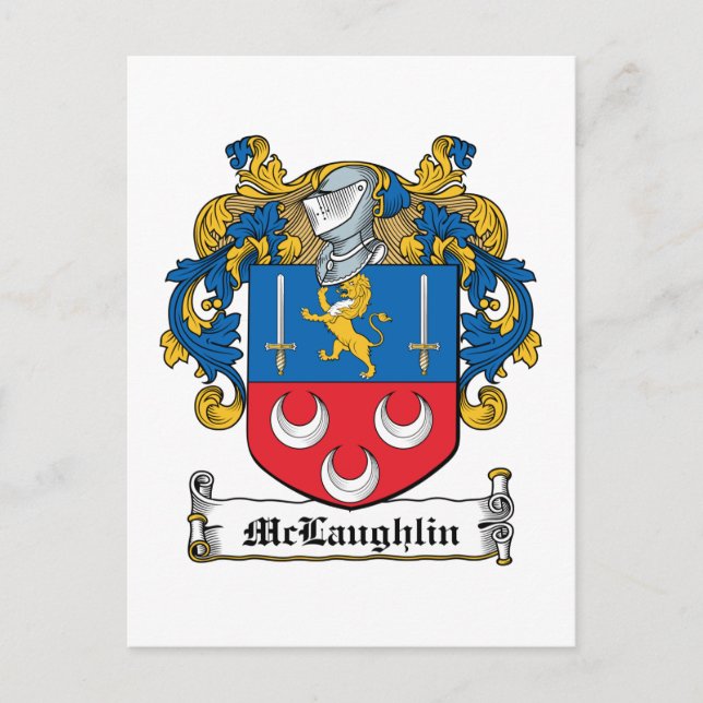 McLaughlin-Familienwappen Postkarte (Vorderseite)