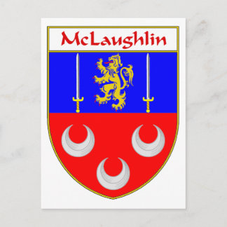 McLaughlin-Wappen/Familienwappen Postkarte