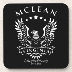 McLean Fairfax Landkreis Virginia Vintag Eagle Getränkeuntersetzer