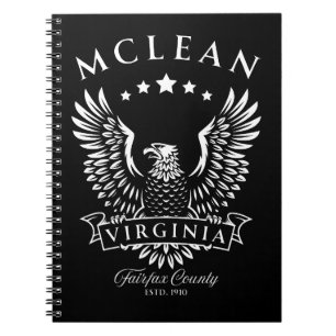 McLean Fairfax Landkreis Virginia Vintag Eagle Notizblock