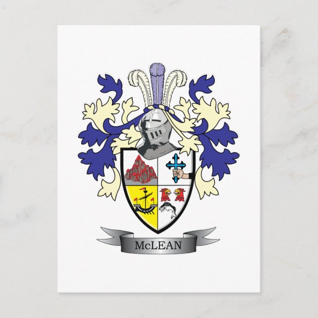 McLean Familienwappen Coat of Arms TITLE Postkarte (Vorderseite)