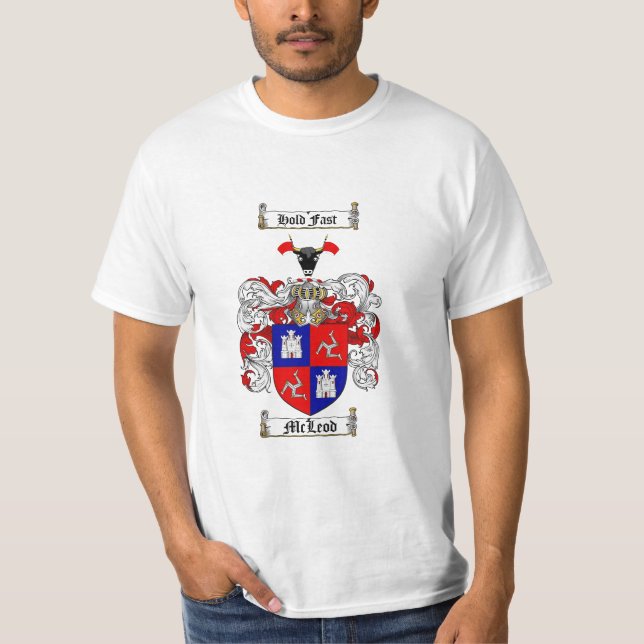 Mcleod Familienwappen - Mcleod Wappen T-Shirt (Vorderseite)