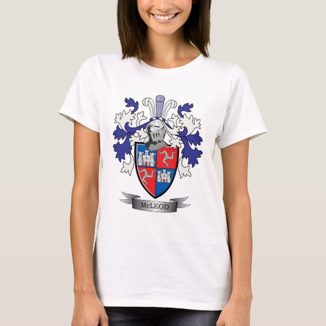 McLeod Familienwappen-Wappen T-Shirt (Vorderseite)